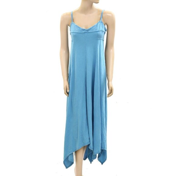 Anthropologie Dresses & Skirts - By Anthropologie Sleeveless Asymmetrical-Hem Midi Dress Slip Blue XL NEW 275550